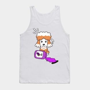 Naughty Poodle Spills a jar of grape jam! Tank Top